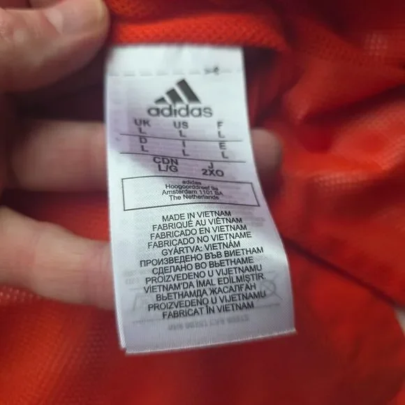 Adidas Gamemode Rain Jacket NWT Size Large in Orange - Picture 12 of 16